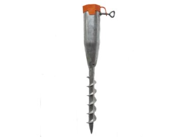 Zemní vrut 560/68 - délka 560mm, průměr 68mm, 1 matka