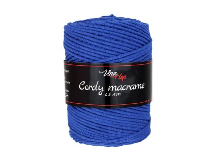 Cordy macrame 2,5 mm - 8107 - modrá
