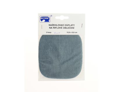 Záplaty zažehlovací JEANS  - tmavší džínsová, 10,8 x 9,8 cm