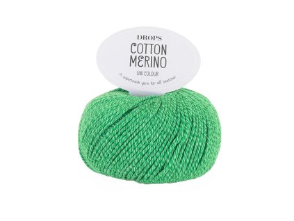 Příze DROPS Cotton Merino 37 - zelený papoušek