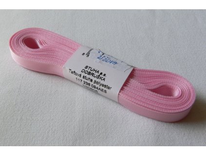 Stuha taftová 6 mm, světle růžová - 605