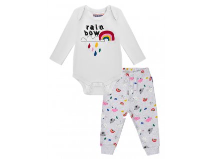 Kojenecký set - WINKIKI WNB 92700, bílá/ šedá