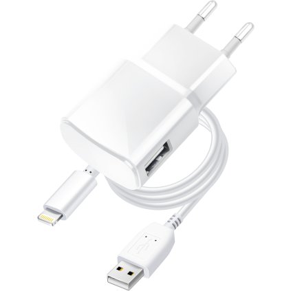 Cestovná nabíjačka Blue Star do siete s odnímateľným Lightning káblom