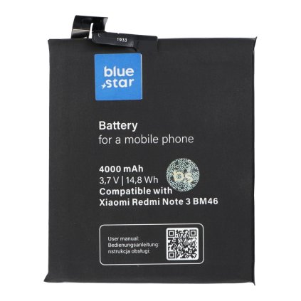 Batéria  pre Xiaomi Redmi Note 3 (BM46) 4000 mAh Blue Star