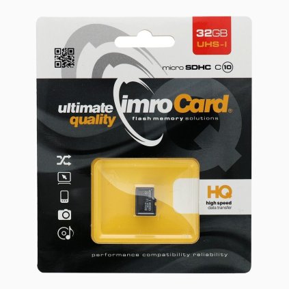 Pamäťová karta IMRO 32GB microSD CLASS 10 UHS bez adaptéru SD (Blister)