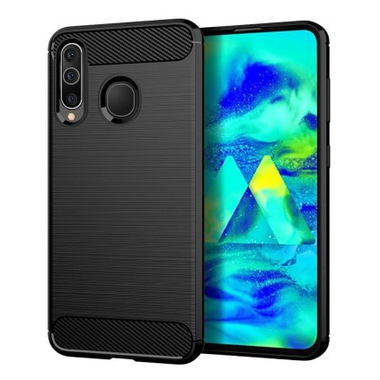 Puzdro CARBON pre SAMSUNG A20S čierne