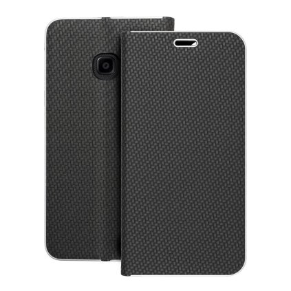 Puzdro LUNA Book Carbon pre SAMSUNG Xcover 4 čierne