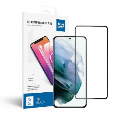 Tvrdené sklo 5D Blue Star - SAMSUNG Galaxy S21   - okraj čierny
