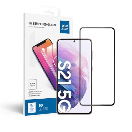 Tvrdené sklo 5D Blue Star - SAMSUNG Galaxy S21+   - okraj čierny