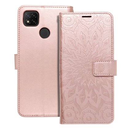 Puzdro MEZZO Book pre XIAOMI Redmi 9C / 9C NFC mandala - ružovo zlaté