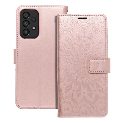Puzdro MEZZO Book pre SAMSUNG A33 5G mandala - ružovo zlaté