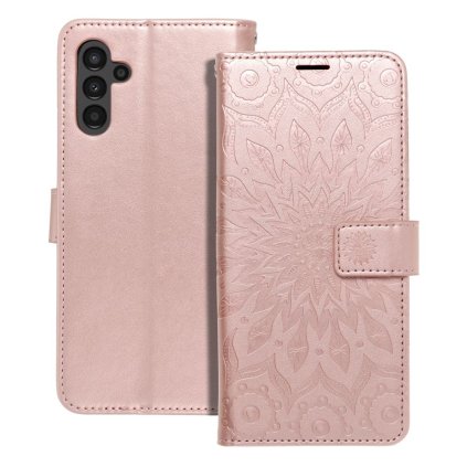 Puzdro MEZZO Book pre SAMSUNG A13 5G / A04S mandala - ružovo zlaté