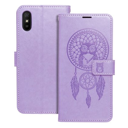 Puzdro MEZZO Book pre XIAOMI Redmi 9AT / Redmi 9A lapač snov - fialové