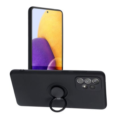 Puzdro SILICONE RING pre SAMSUNG A52 5G / A52 LTE ( 4G ) / A52S čierne