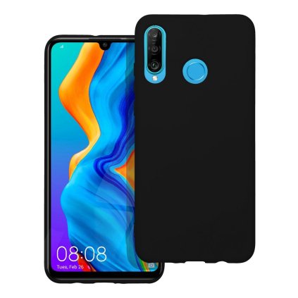 Moderný kryt SILICONE pre HUAWEI P30 Lite čierny