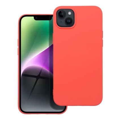 Moderný kryt SILICONE pre IPHONE 14 Plus broskyňový