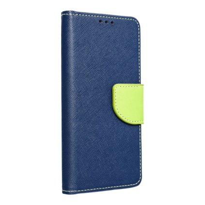 Puzdro FANCY Book pre XIAOMI Redmi 10 5G modré / limetkové