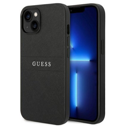 GUESS pre IPHONE 14 Plus GUHCP14MPSASBBK (Saffiano With Metal Logo) čierne