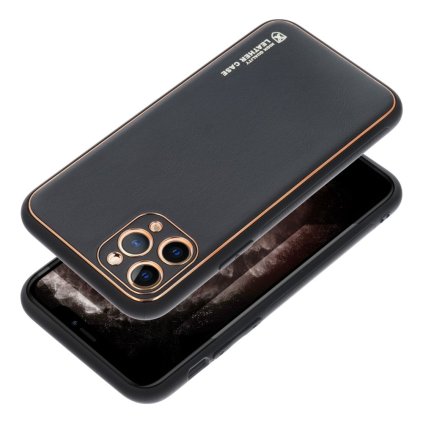 Kryt LEATHER case pre IPHONE 15 Plus čierny