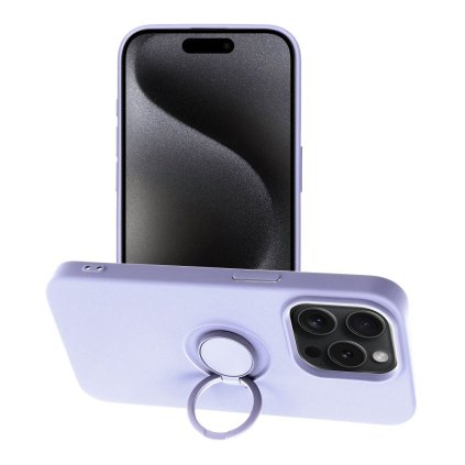 Puzdro SILICONE RING pre IPHONE 15 Pro fialové