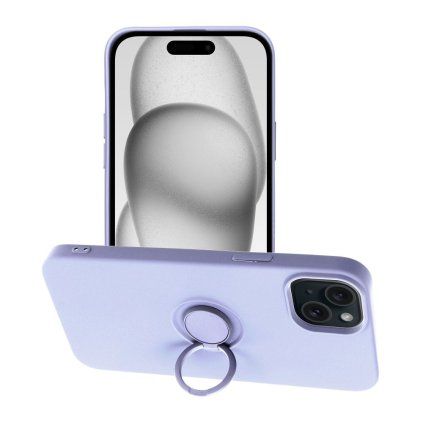 Puzdro SILICONE RING pre IPHONE 15 Plus fialové