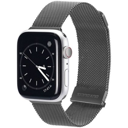 DUX DUCIS Milanese magnetický remienok z nehrdzavejúcej ocele pre Apple Watch 38/40/41 mm sivý