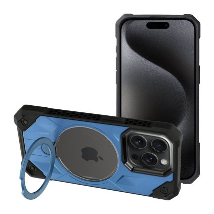 Kryt ARMOR MAG COVER s MagSafe pre IPHONE 15 Pro Max modrý