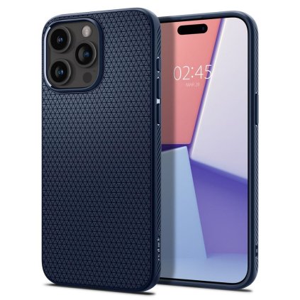 Elegantný obal SPIGEN  LIQUID AIR pre IPHONE 15 Pro Max tmavo modrý