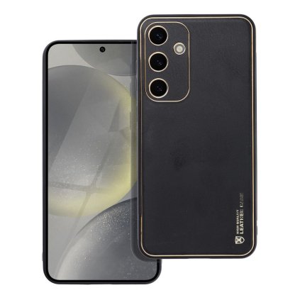 Kryt LEATHER case pre SAMSUNG S24 Plus čierny