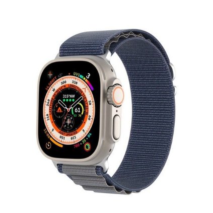 cDUX DUCIS GS - tkaný nylonový remienok pre Apple Watch 42/44/45/49 mm modrý