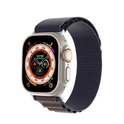 DUX DUCIS GS - tkaný nylonový remienok pre Apple Watch 42/44/45/49 mm modrá indigo
