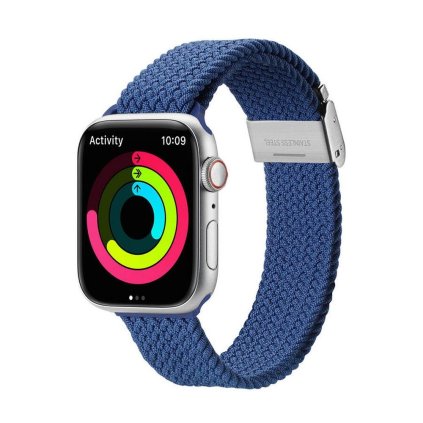 DUX DUCIS Mixture Pro - elastický pletený remienok pre Apple Watch 42/44/45/49 mm modrý