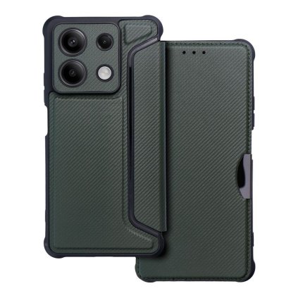 Puzdro RAZOR Book pre XIAOMI Redmi Note 13 5G tmavo zelené