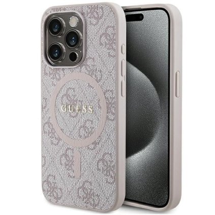 GUESS pre IPHONE 15 Pro Max s MagSafe GUHMP15XG4GFRP (4G Ring classic logo) ružové