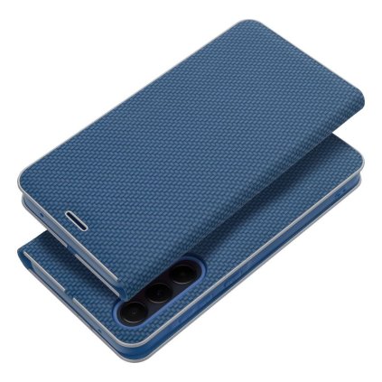 Puzdro LUNA Book Carbon pre SAMSUNG Xcover 7 modré