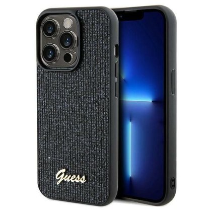 Originálne puzdro GUESS pre IPHONE 14 Pro GUHCP14LPMSDGSK (Disco Metal Script) čierne