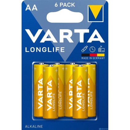 Alkalická batéria VARTA R6 (AA) Longlife 6 ks