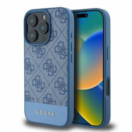 GUESS pre IPHONE 16 Pro Max GUHCP16XG4GLBL (4G PU Bottom Stripe) modré