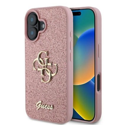 GUESS pre IPHONE 16 Plus GUHCP16MHG4SGP (Fixed Glitter Big 4G) ružové