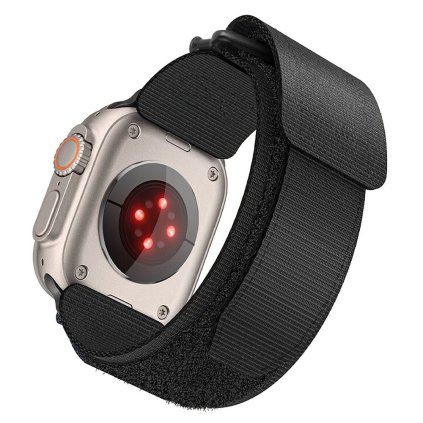 FORCELL F-DESIGN FA05 nylonový remienok pre APPLE Watch 38 / 40 / 41 mm čierny
