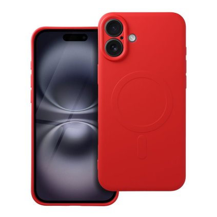 Obal SILICONE MagSafe pre IPHONE 16 Plus červený