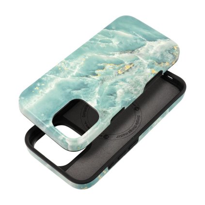 Kryt  F-PROTECT Mirage, Military Drop-Tested s MagSafe pre IPHONE 16 PLUS zelený mramor