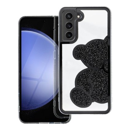 Štýlový kryt TEDDY BEAR pre SAMSUNG A71 čierny