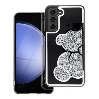 Štýlový kryt TEDDY BEAR pre SAMSUNG A71 strieborný