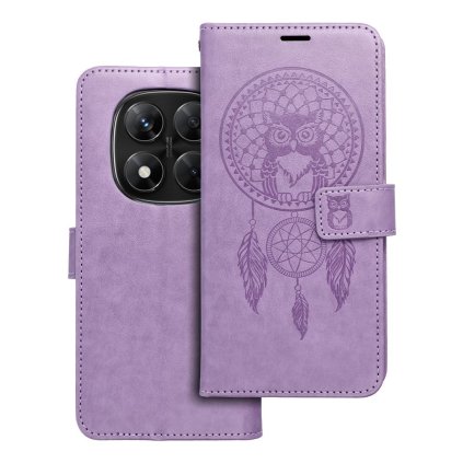 Puzdro MEZZO Book pre XIAOMI Redmi Note 14 PRO 5G / 14 PRO PLUS 5G lapač snov - fialové