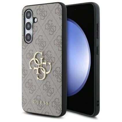 GUESS pre SAMSUNG S24 FE GUHCS24FE4GMGBR (HC PU 4G Big Metal Logo) hnedé