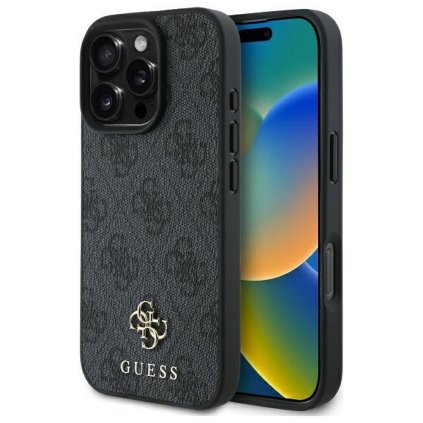 GUESS pre IPHONE 16 Pro comaptible with MagSafe GUHMP16LP4SM4MK (PU 4G Small and Classic) čierne