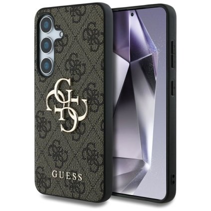 GUESS pre SAMSUNG S25 GUHCS25S4GMGBR (4G PU Big Logo) hnedé