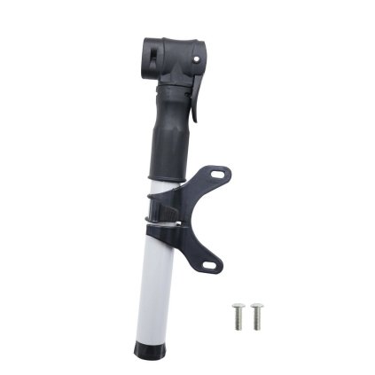 Mini pumpa s montážnym držiakom pre bicykel / skúter, čierno-strieborná (FSPMP-387)