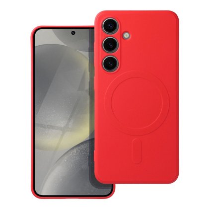 Obal SILICONE MagSafe pre SAMSUNG A56 červený